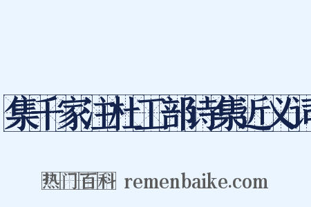集千家注杜工部诗集近义词是什么意思的图片